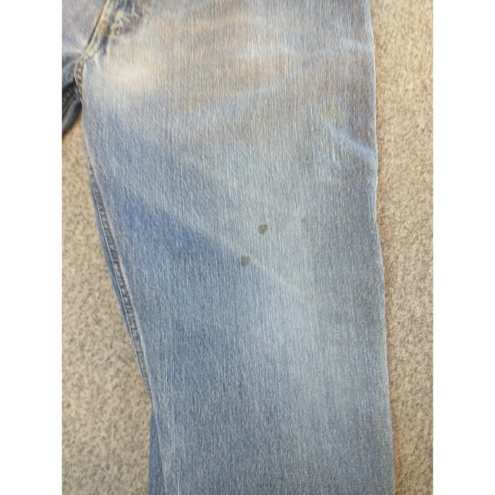 Levis 505 Regular Fit Jeans Mens 38x29 Light Wash Blue Straight Leg Denim Cotton